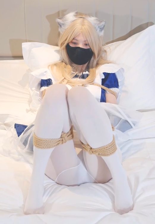 编号1209 九尾少女_金发白丝小女仆，偷偷zw被发现后紧缚捆绑带走，放置捆绑重度SP+多次止寸， 高跟美腿强制玩弄+玩具调教GC（56） 1V 1P_LSP爱看_PikPak云盘_资源合集_免费下载